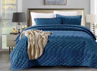 Покрывало с наволочками тонкое велюровое TANGO ROXETTE ROX-09 240х260