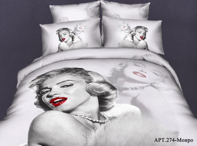 Постельное белье из сатина-премиум DIVA AFRODITA МОНРО 274 70х70 (2шт) 2-спальное