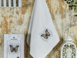 Полотенце махровое KONTES кремовое 50х90 в коробке