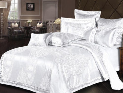 Постельное белье из жаккарда с оборкой KARVEN N008-630 50х70 (2шт), 70х70 (2шт) евро