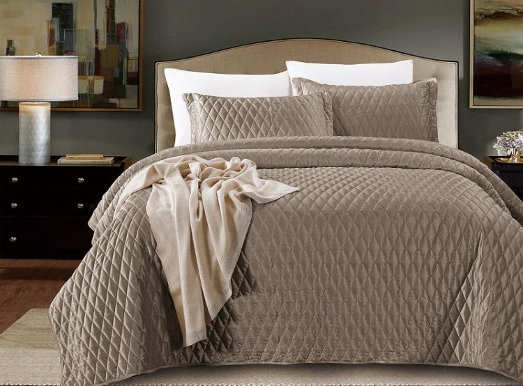 Покрывало с наволочками тонкое велюровое TANGO ARABESQUE ARA-02 240х260