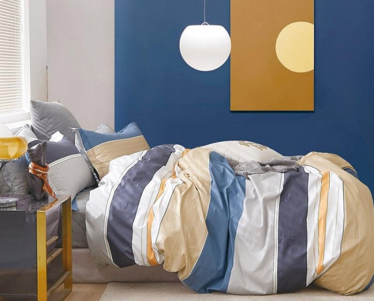 Постельное белье двухстороннее из твил-сатина SAILID BP-129-3 евро