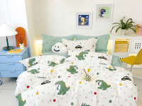Постельное белье из твил-сатина TANGO lucky dino 50х70 (2шт) 1,5-спальное