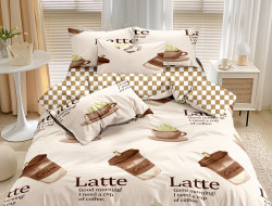 Постельное белье из твил-сатина TANGO латте 50х70 (2шт) 1,5-спальное