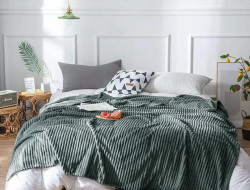 Плед однотонный фланелевый TANGO STRIPE ST-21 серый 200х220