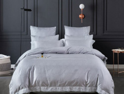 Постельное белье из жаккарда с кружевом ASABELLA Лабиринты снов 50х70 (2шт) евро